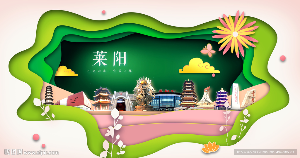 莱阳绿色生态宜居自然城市海报