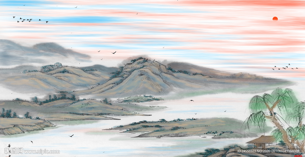 山水墨画山水意境山水禅境山水画