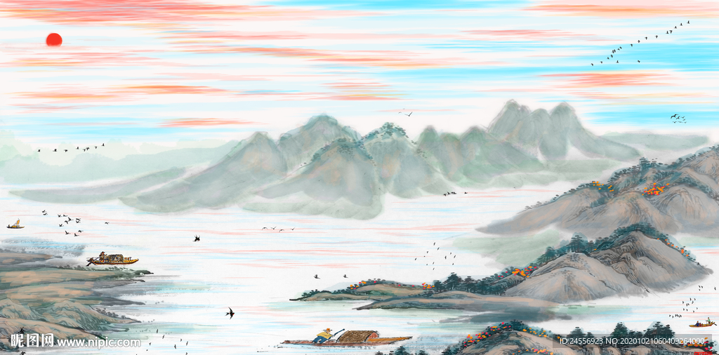 山水墨画山水意境山水禅境山水画