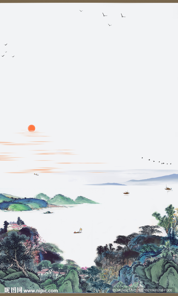 山水墨画山水意境山水禅境山水画