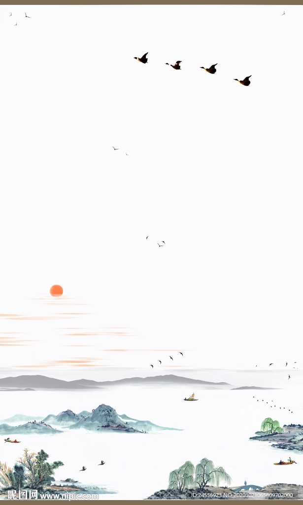 山水墨画山水意境山水禅境山水画