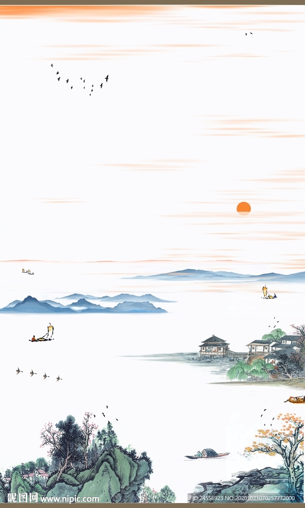 山水墨画山水意境山水禅境山水画