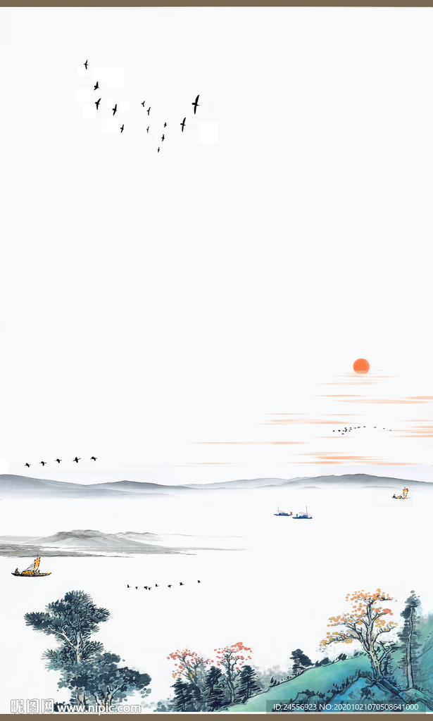 山水墨画山水意境山水禅境山水画