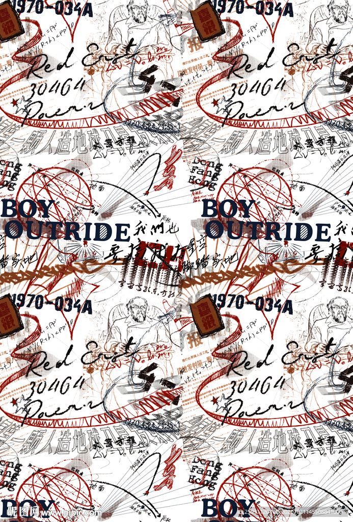 中国第一颗卫星文化涂鸦漫画图案