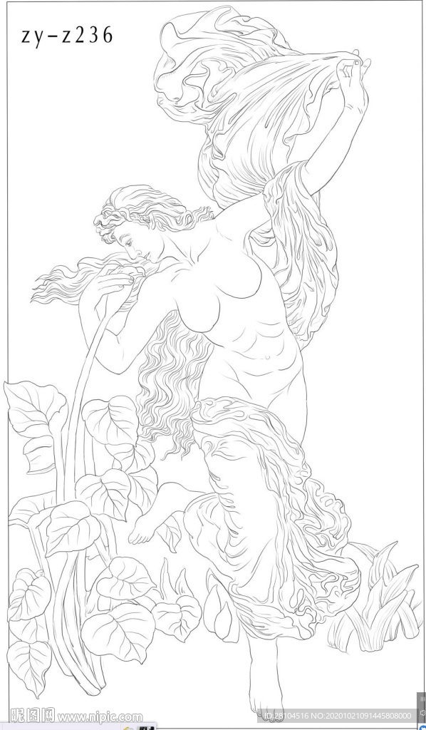 白描人物
