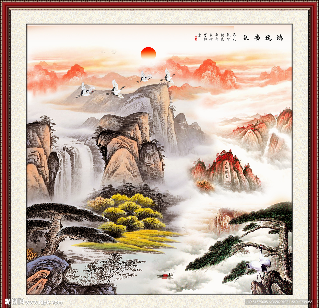 山水画 水墨山水画 意境山水画