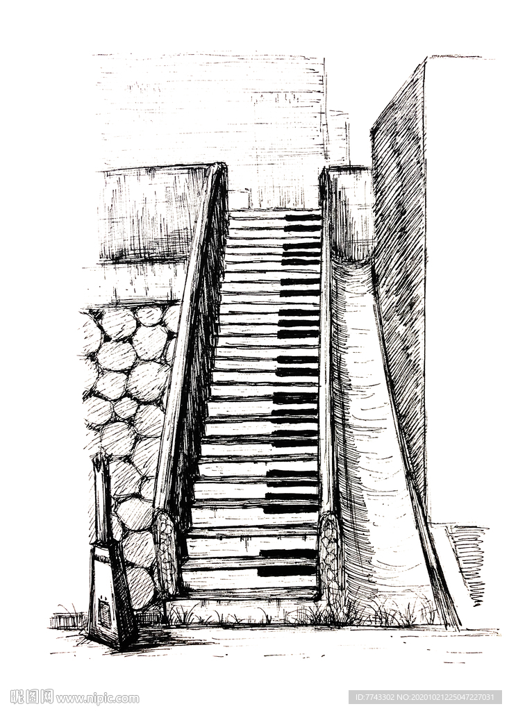 钢琴台阶
