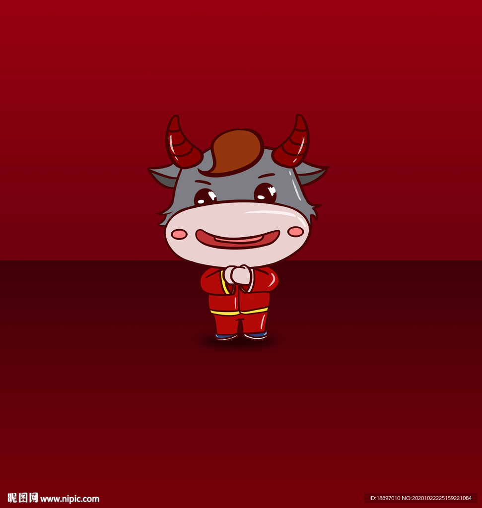 吉祥物 新年 牛年