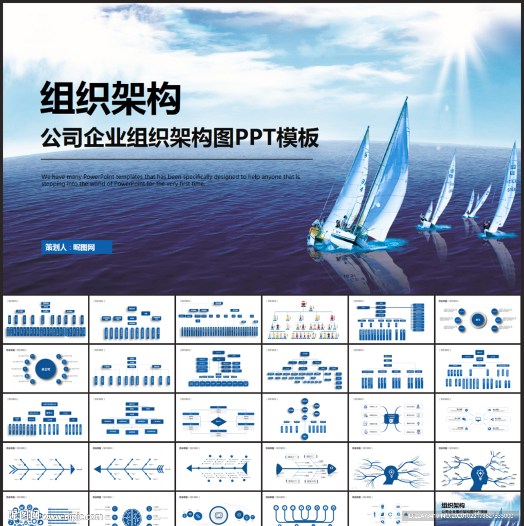 组织架构图PPT模板