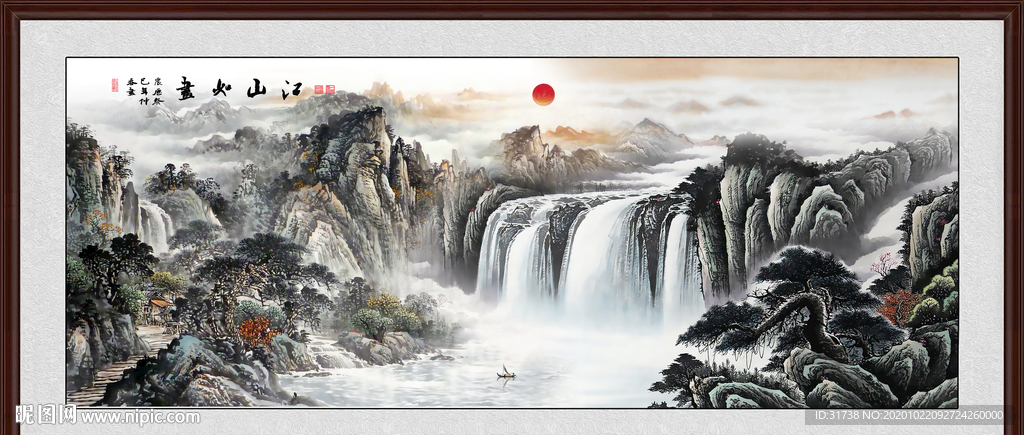 山水画 水墨山水画 意境山水画