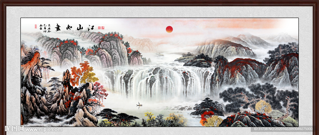 山水画 水墨山水画 意境山水画