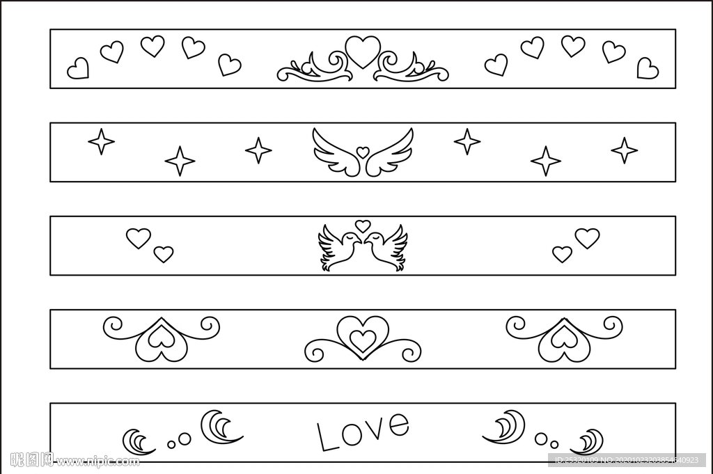 手环戒指车花图