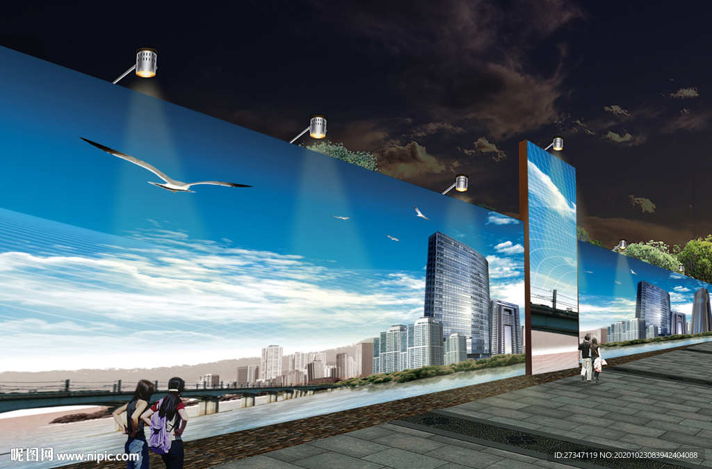商业户外房地产围挡样机展示