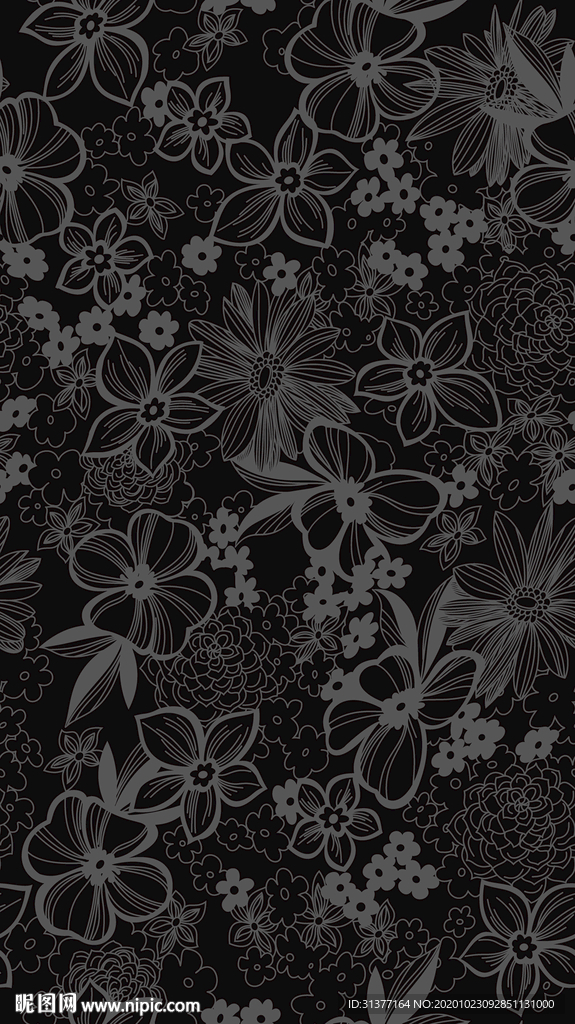 个性抽象线条花