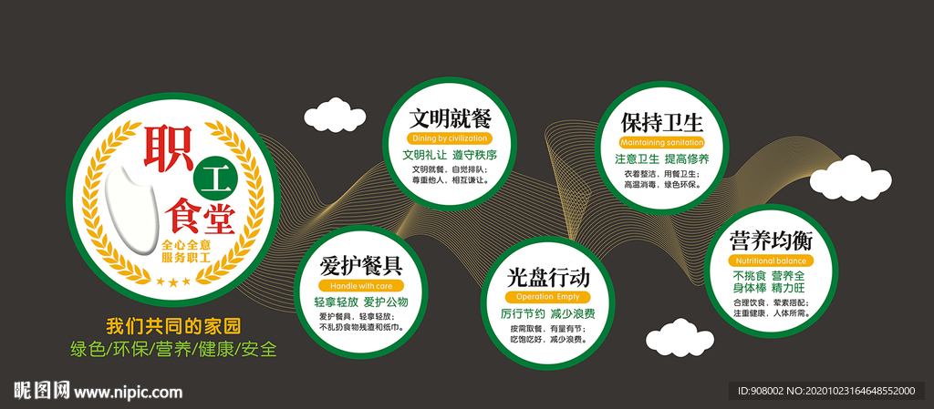 食堂文化墙