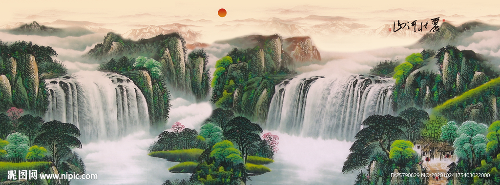 山水画 水墨山水画 意境山水画