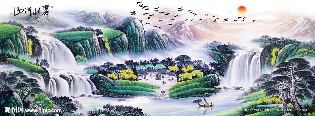 风景画国画山水画