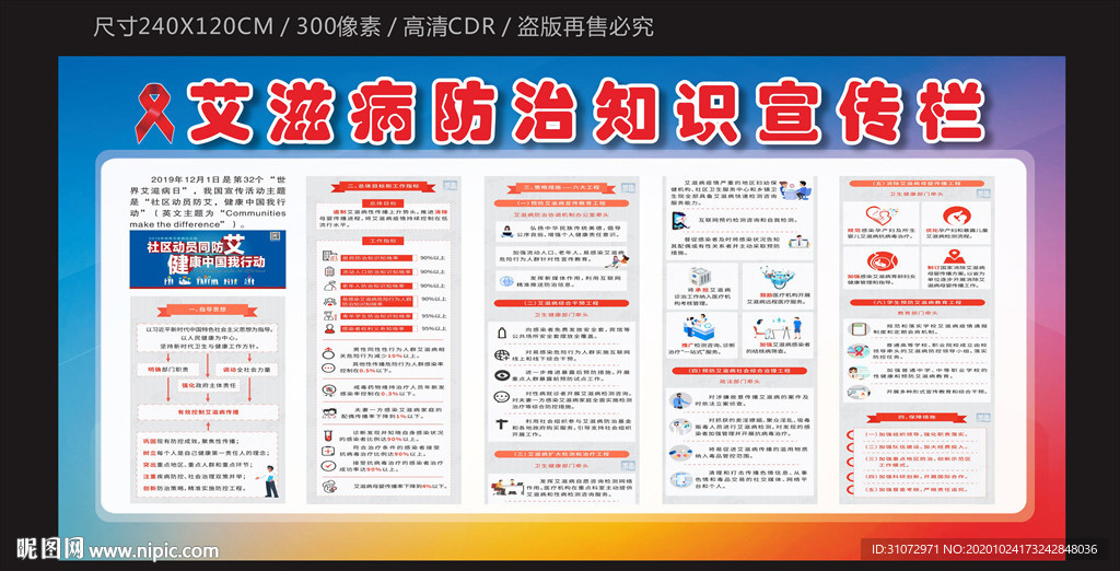 艾滋病防治知识宣传栏