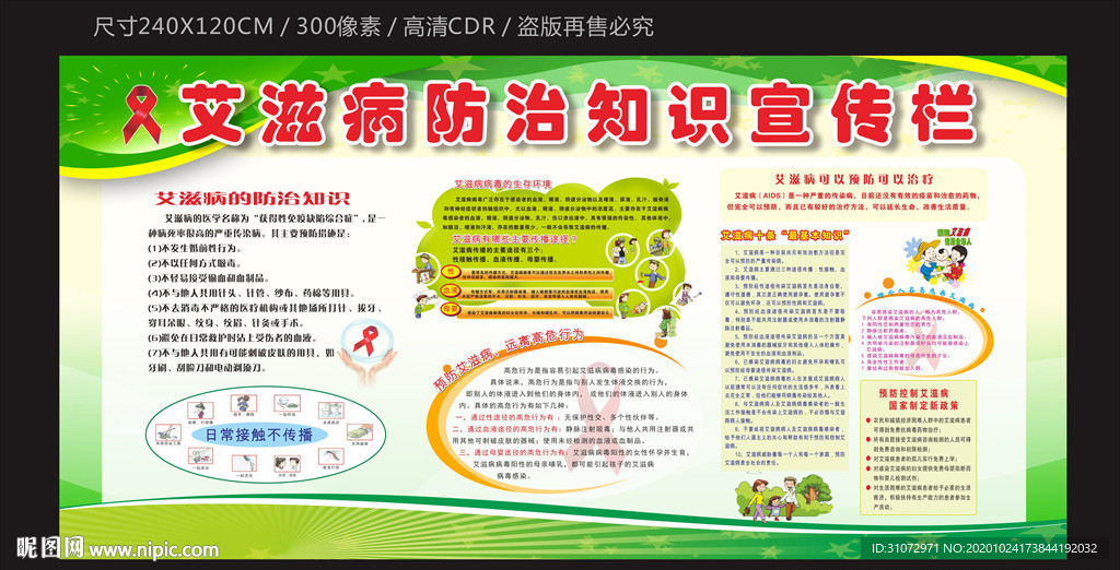 艾滋病防治知识宣传栏