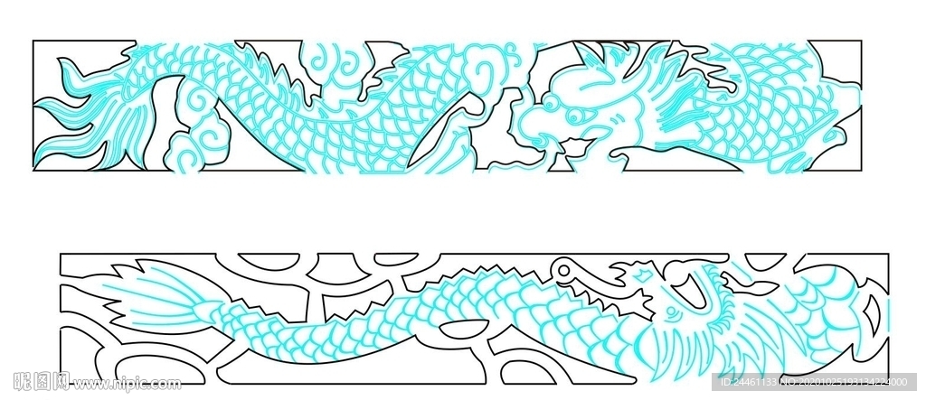 雕刻矢量龙