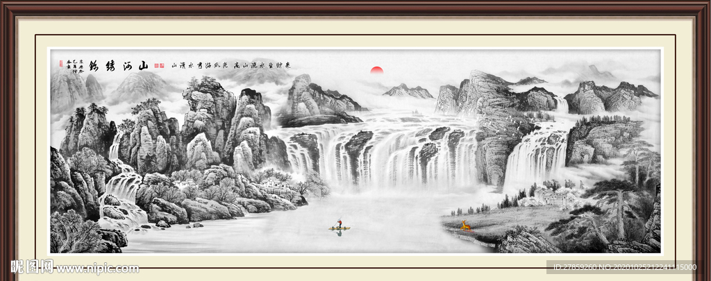 山水画 水墨画 中国风山水画