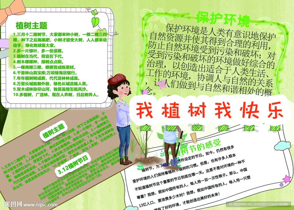 植树节手抄报