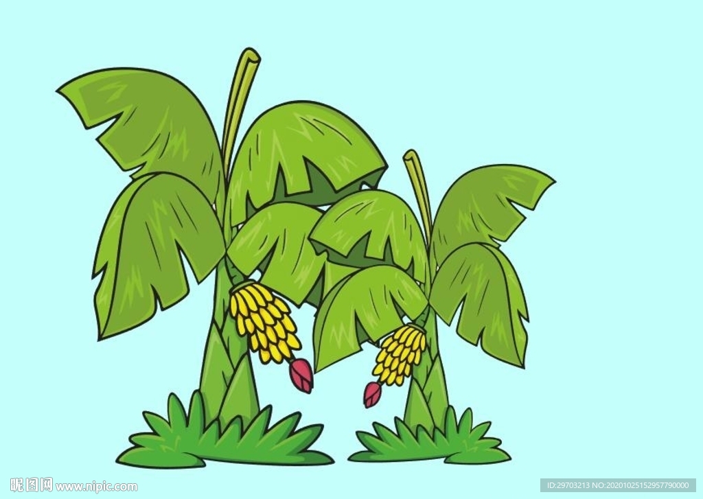 卡通香蕉树