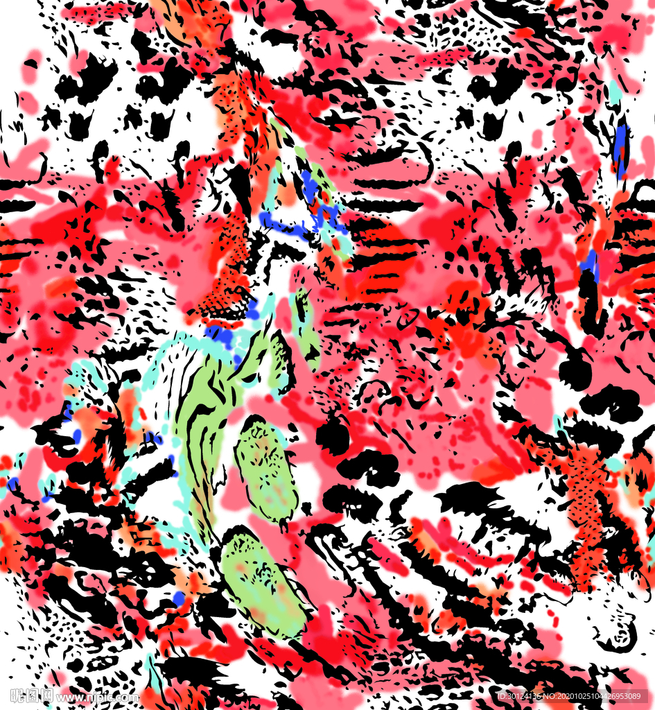 数码印花 花朵 花朵布匹 玫瑰