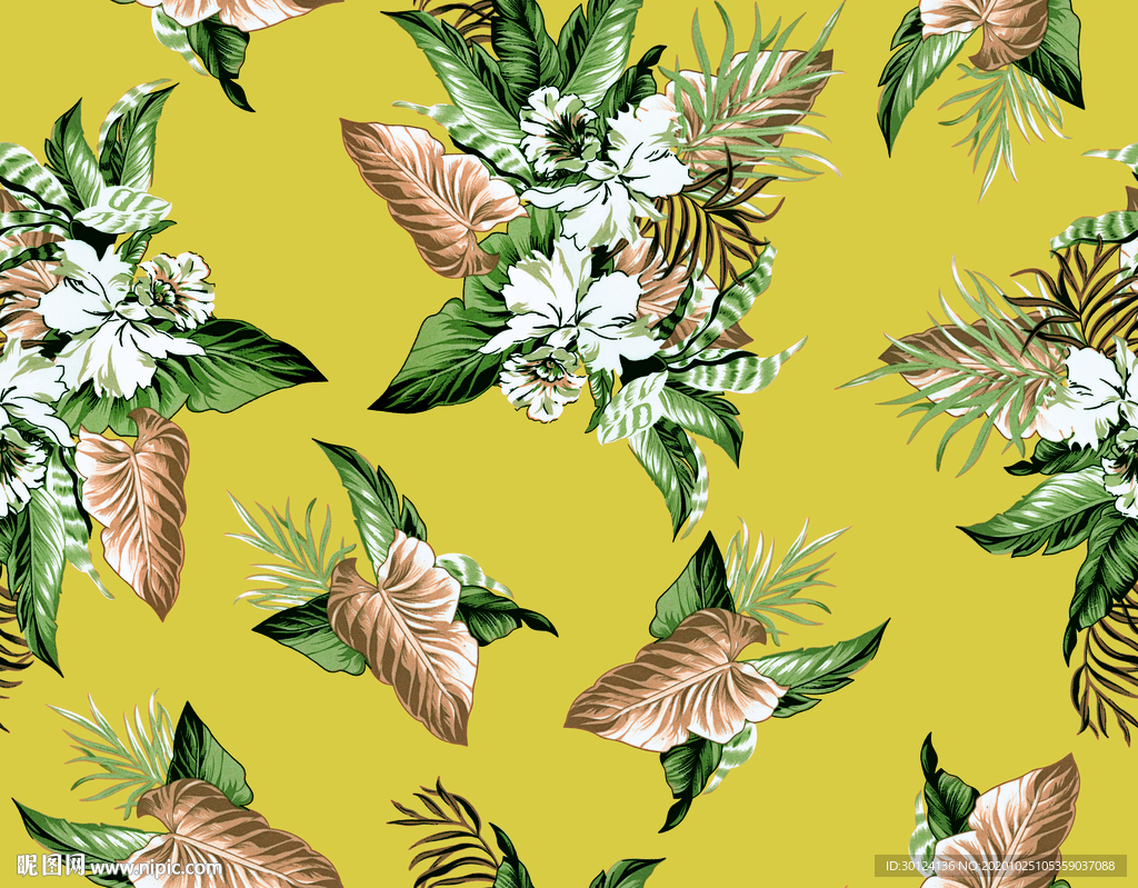 数码印花 花朵 花朵布匹 玫瑰