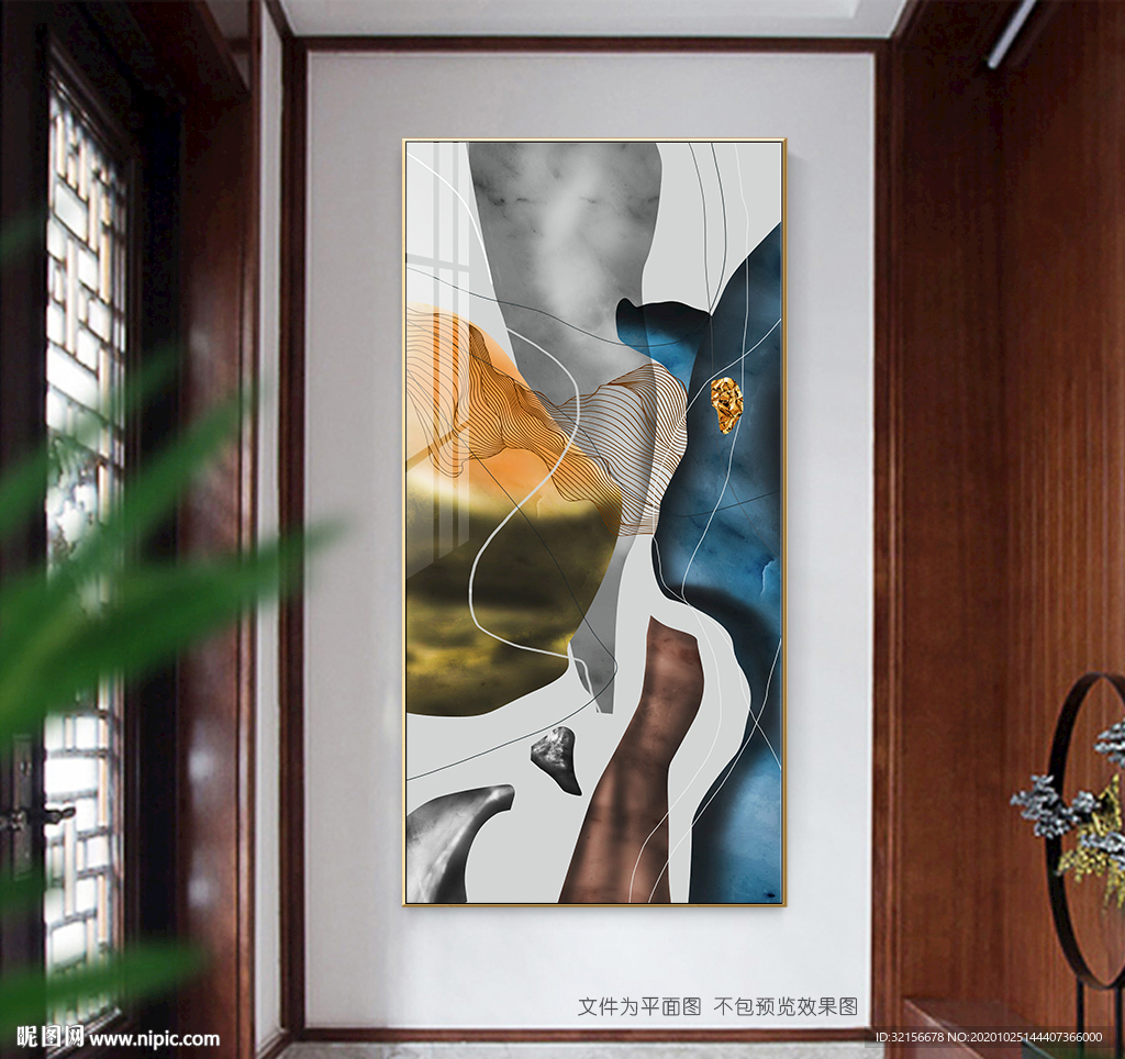 石头创意石头玄关装饰画