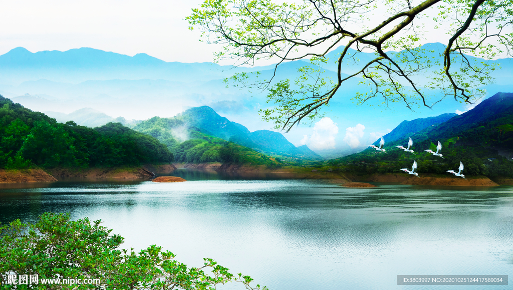 风景画 山水画 美丽风景