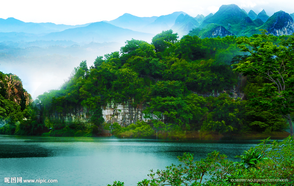 绿水青山 山水风景画