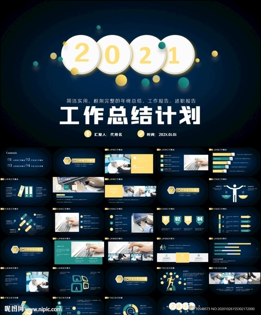 2021年终工作总结ppt