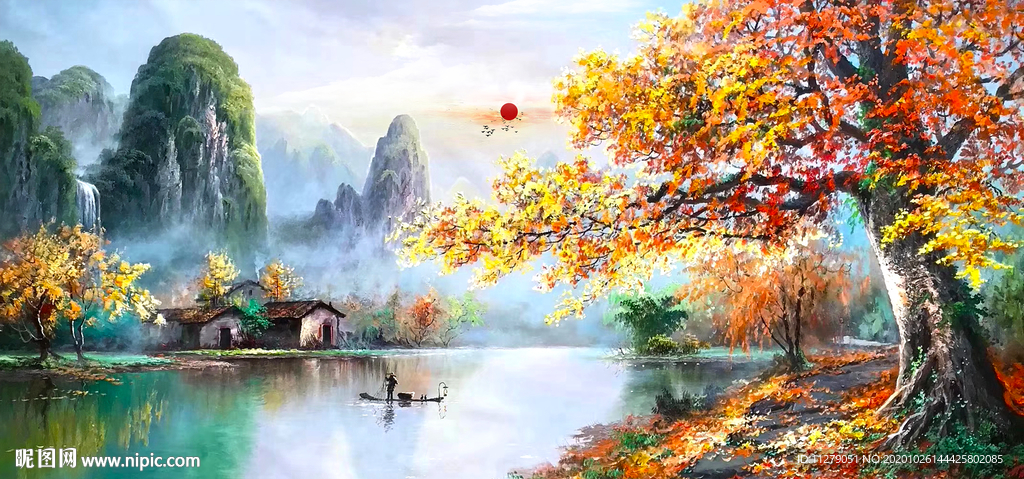 漓江桂林山水风景画