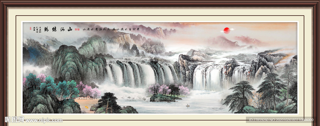 山水画 墨山水画意境山水画