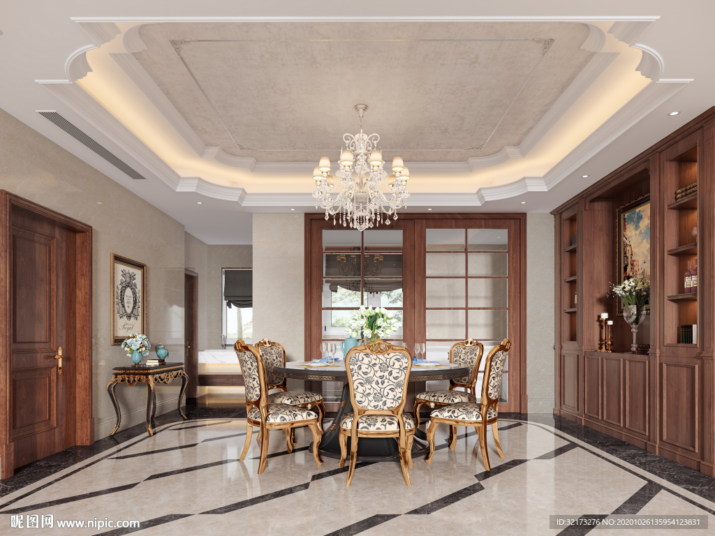 美式法式餐厅效果图