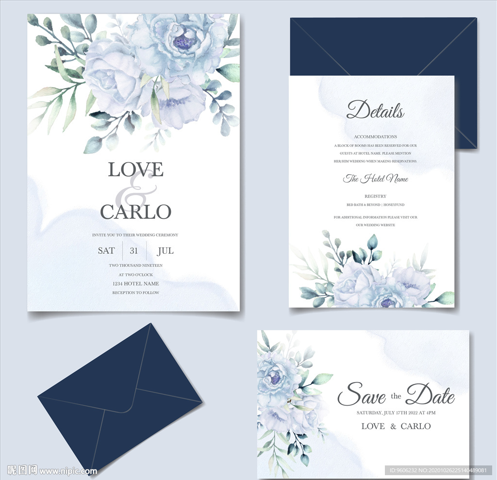 婚礼请柬舞台海报水牌生日派对