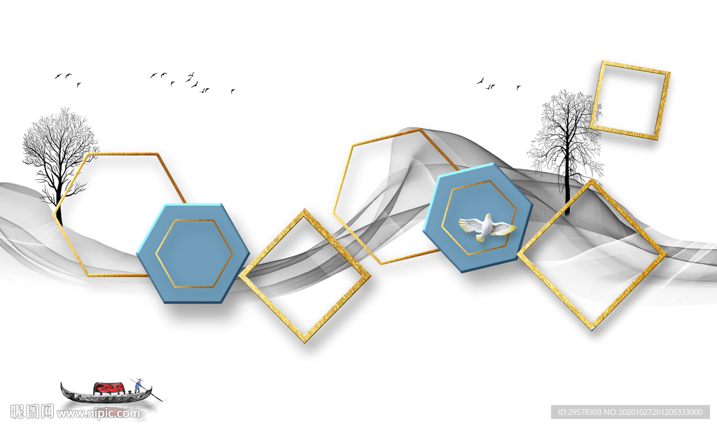 几何高清背景 TIF分层