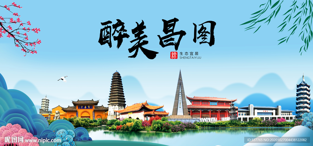 昌图大醉最美魅力山水城市海报