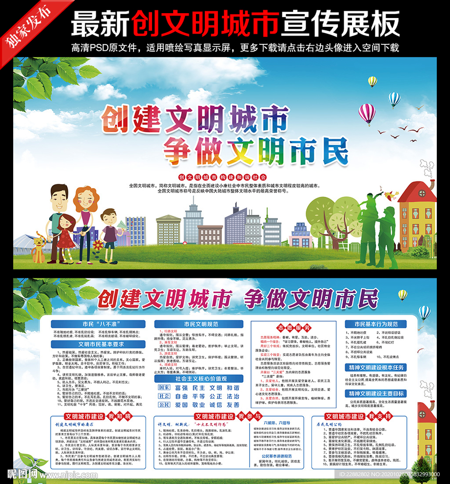 创建文明城市宣传栏