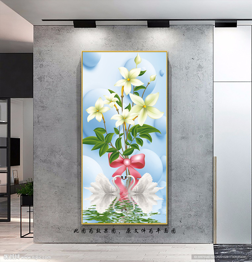 郁金香玄关画