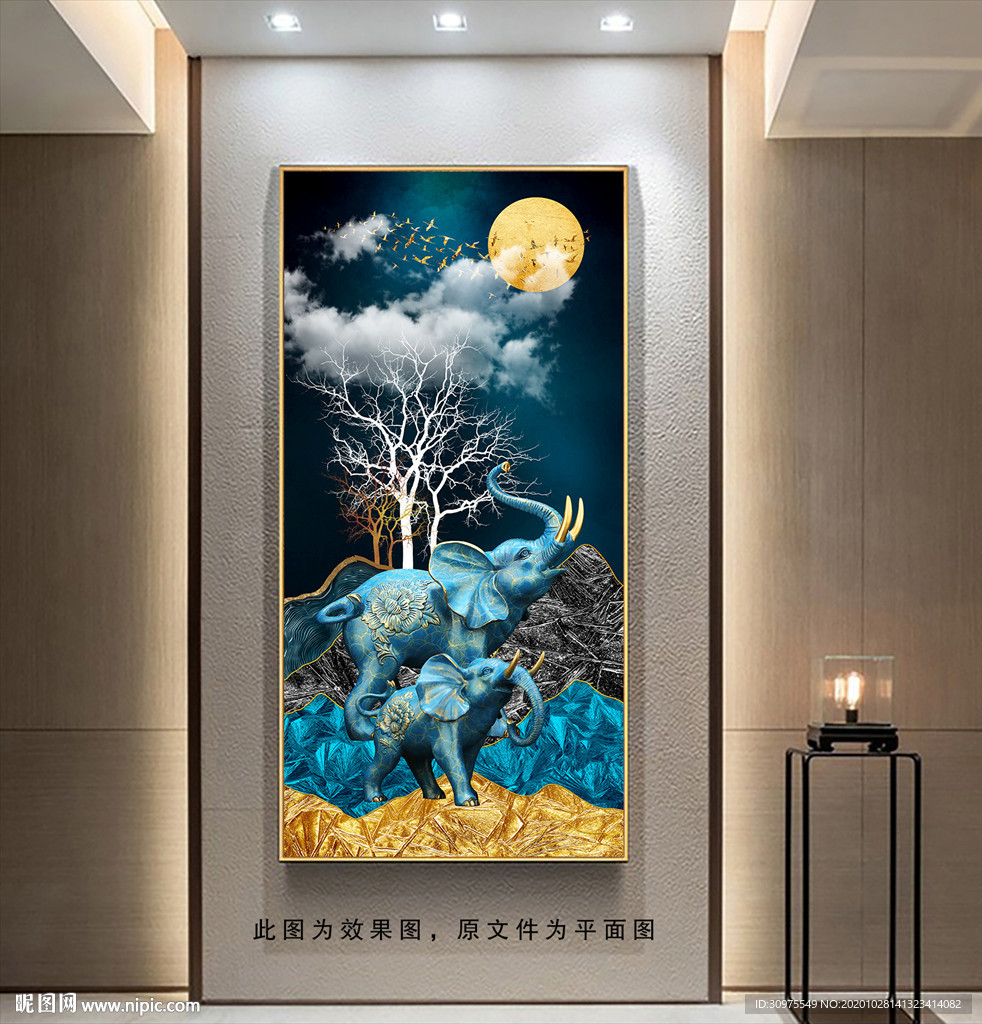 吉祥如意轻奢玄关画