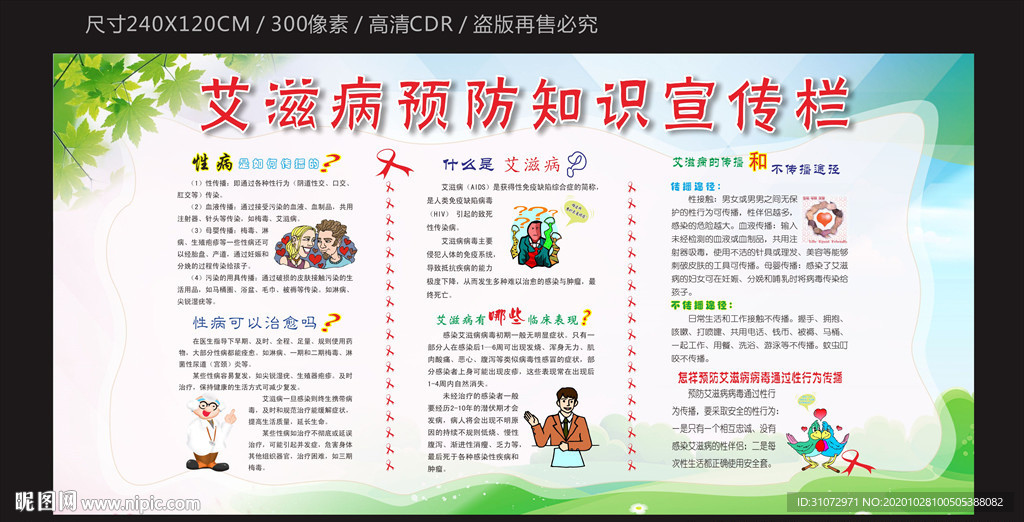 艾滋病预防知识宣传栏