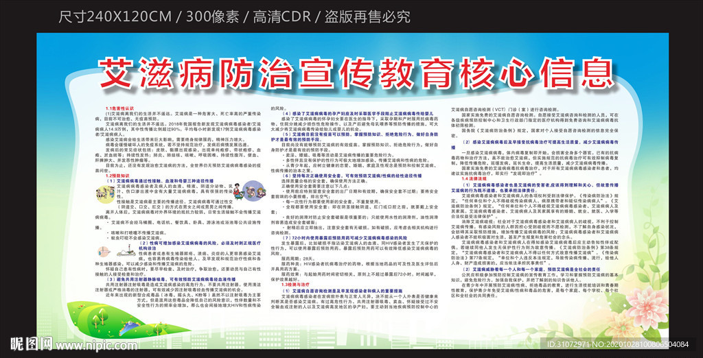 艾滋病防治宣传教育核心信息