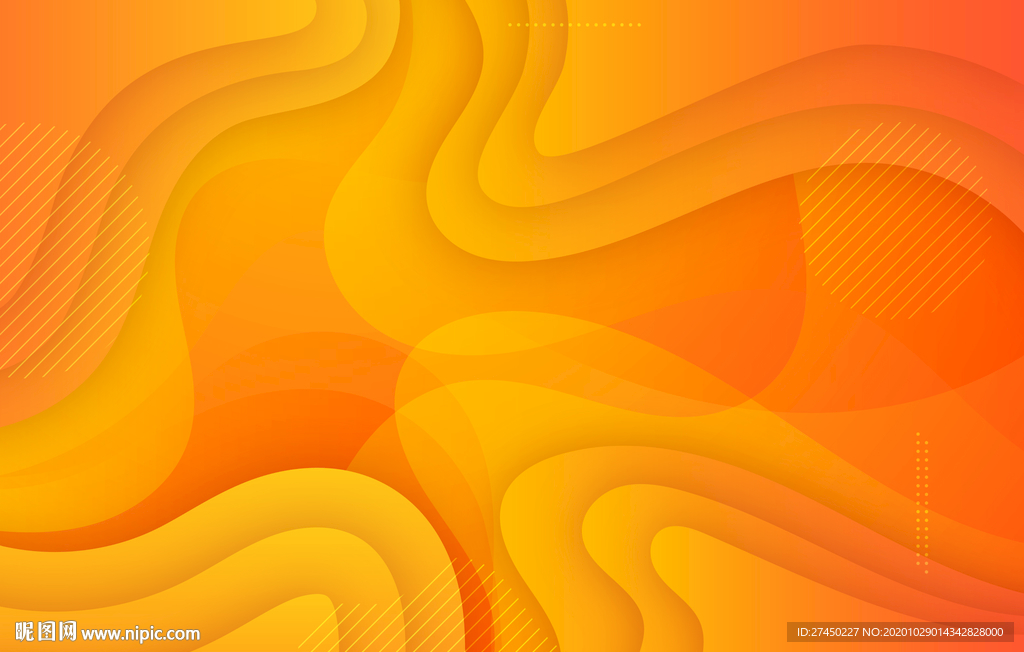 橙色抽象花纹背景