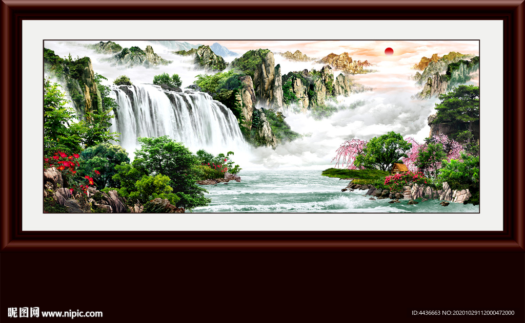 山水画水墨山水画 意境山水画