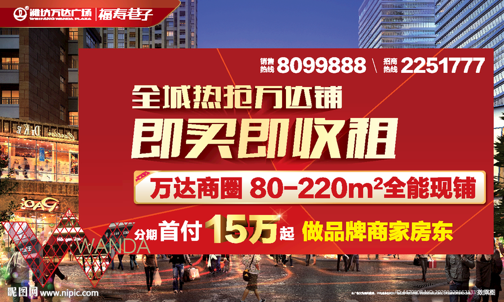 商业地产 万达地产 地产展板