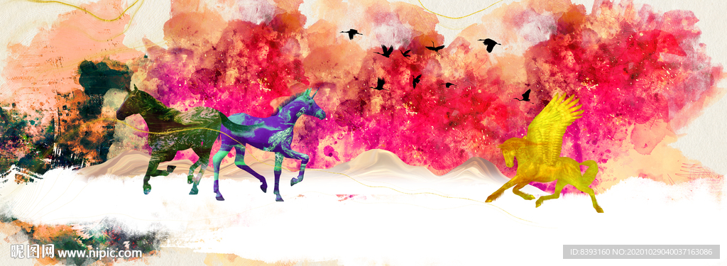 创意骏马图