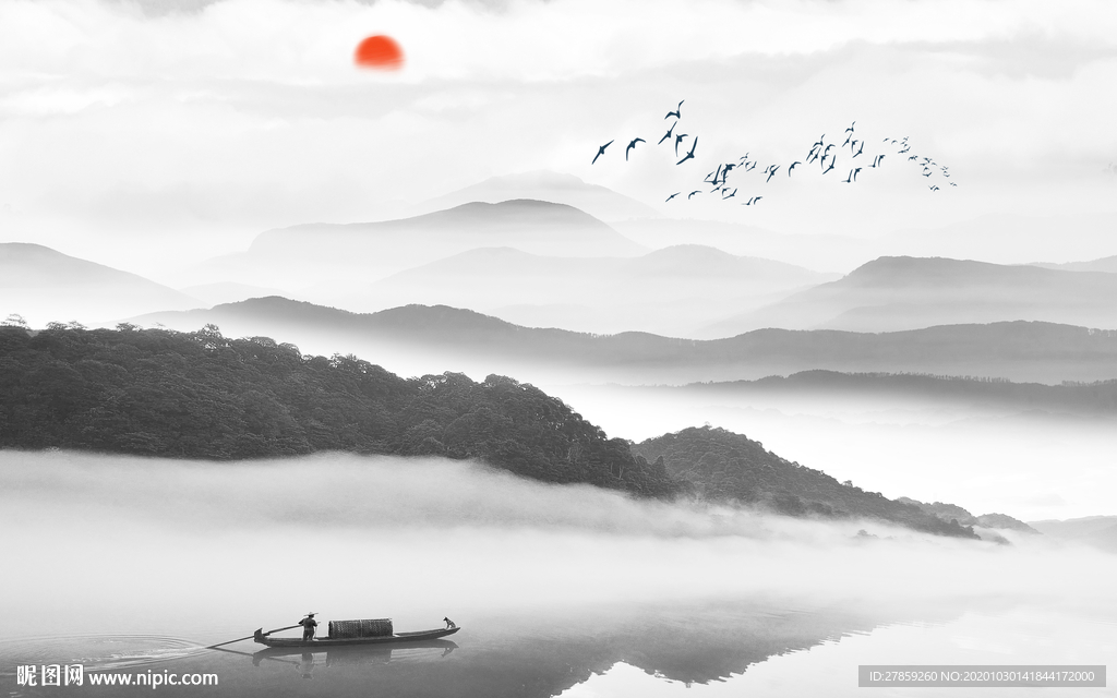 山水画 水墨山水画 意境山水画