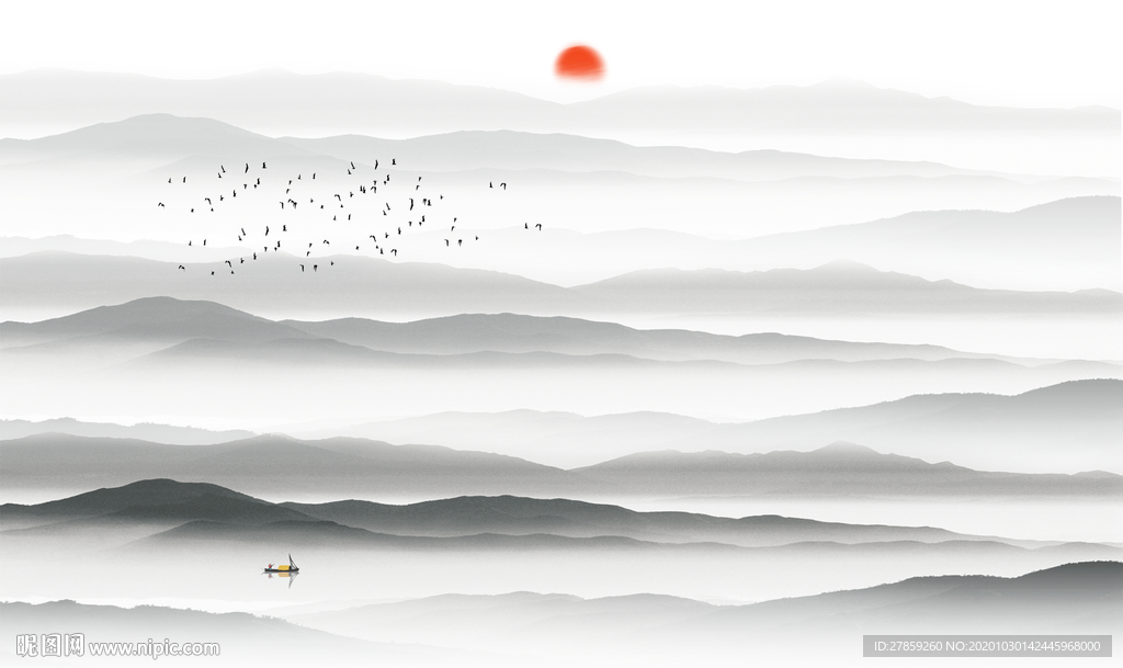 新中式山水画